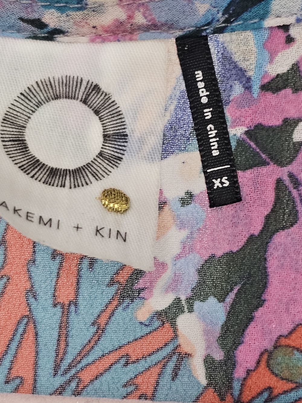 Akemi + Kin Colorful Floral Print Dress - XS - Picture 4 of 12